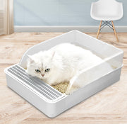 猫用トイレ トイレ容器 砂トイレ ネコ用 ねこ キャット トイレタリー用品 飛散防止 お手入れ簡単 持ち運び便利 シンプル 定番 ペットグッズ ペット用品
