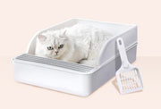 猫用トイレ トイレ容器 砂トイレ ネコ用 ねこ キャット トイレタリー用品 飛散防止 お手入れ簡単 持ち運び便利 シンプル 定番 ペットグッズ ペット用品