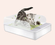 猫用トイレ トイレ容器 砂トイレ ネコ用 ねこ キャット トイレタリー用品 飛散防止 お手入れ簡単 持ち運び便利 シンプル 定番 ペットグッズ ペット用品