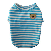 ペットウェア Tシャツ 犬服 猫服 洋服 ドッグウェア キャットウェア プルオーバー 袖あり ボーダー柄 クマ 熊 カジュアル おしゃれ かわいい お散歩 お出かけ 普段使い ペット服 犬の服 ペット用品