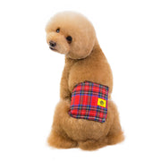 マナーベルト バンド ドッグウェア ペットグッズ ペット用品 犬用 マーキング防止 簡単装着 マジック テープ チェック柄 かわいい おしゃれ おしっこ防止