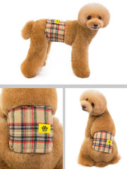 マナーベルト バンド ドッグウェア ペットグッズ ペット用品 犬用 マーキング防止 簡単装着 マジック テープ チェック柄 かわいい おしゃれ おしっこ防止