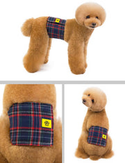 マナーベルト バンド ドッグウェア ペットグッズ ペット用品 犬用 マーキング防止 簡単装着 マジック テープ チェック柄 かわいい おしゃれ おしっこ防止