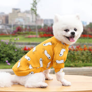 ペット服 トレーナー ドッグウエア キャットウエア カットソー プルオーバー 袖あり 秋冬 防寒 暖か プリント 柄 お散歩 お出掛け 可愛い 動物 フルーツ サンタ ペット用品