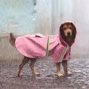 犬用レインコート レインポンチョ ポンチョ型 ドッグウェア 雨具 カッパ レインウェア 単色 ワンカラー ライン入り おしゃれ 袖あり ポケット付き フード付き パーカー 帽子付き 中型犬 大型犬 犬服 ペット服 梅雨 雨対策 安全 お散歩 雨除け イヌ ドッグ DOG ピンク ブルー イエロー オレンジ グリーン