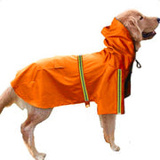 犬用レインコート レインポンチョ ポンチョ型 ドッグウェア 雨具 カッパ レインウェア 単色 ワンカラー ライン入り おしゃれ 袖あり ポケット付き フード付き パーカー 帽子付き 中型犬 大型犬 犬服 ペット服 梅雨 雨対策 安全 お散歩 雨除け イヌ ドッグ DOG ピンク ブルー イエロー オレンジ グリーン