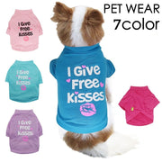 ペットウェア Tシャツ カットソー 犬服 猫服 洋服 ドッグウェア キャットウェア プルオーバー 袖あり ロゴ シンプル カジュアル お洒落 可愛い ペット服 犬の服 猫の服
