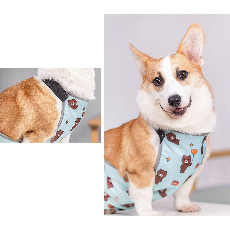 犬用泥よけエプロン レインウェア コーギー ペット服 犬服 ドッグウェア 商品画像3