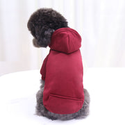 ペットウェア パーカー プルオーバー 犬服 猫服 洋服 ドッグウェア キャットウェア ポケット 袖あり フード付き リブ 無地 単色 シンプル カジュアル 可愛い お散歩 お出かけ 普段使い ペット服 犬の服 猫の服