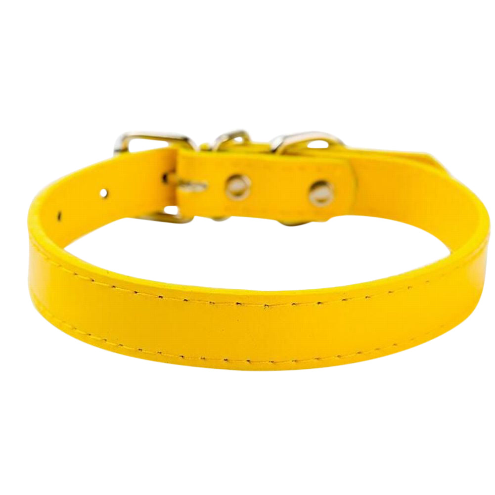 首輪 カラー ペットグッズ ペット用品 犬用 猫用 小型犬 お散歩グッズ お出かけ フェイクレザー 合皮 シンプル 無地 おしゃれ いぬ イヌ ネコ ねこ