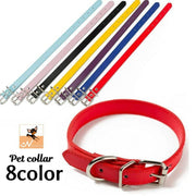 首輪 カラー ペットグッズ ペット用品 犬用 猫用 小型犬 お散歩グッズ お出かけ フェイクレザー 合皮 シンプル 無地 おしゃれ いぬ イヌ ネコ ねこ