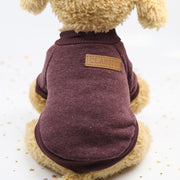 ドッグウェア ニット セーター 袖あり ペットウェア 犬用服 犬用品 小型犬 中型犬 裏起毛 無地 単色 シンプル 防寒対策 お散歩 カジュアル
