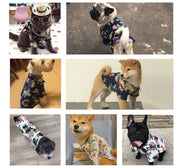 ドッグウエア ペットウエア 犬の服 犬服 アロハシャツ 半袖 スナップボタン パイナップル ハイビスカス ヤシの木 夏 トップス 犬用 小型犬 中型犬 袖あり ペット用品 お出かけ お散歩 ペットグッズ ワンちゃん XS S M L XL 2XL