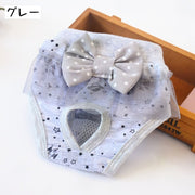 サニタリーパンツ 生理用パンツ マナーパンツ ペット用 犬用 愛犬 マナーガード お漏らし防止 トイレ用品 ドックウェア 星柄 ドット チュール リボン おしゃれ 可愛い S-XL