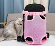 ペット用キャリーバッグ 抱っこ紐 リュックタイプ おんぶ紐 リュックキャリー ペットグッズ ペット用品 犬 猫 イヌ ネコ 小型犬 ペットキャリー メッシュ 通気性 長さ調節可 バックル 面ファスナー 無地 シンプル お出かけ お散歩