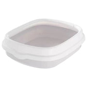 猫用トイレ キャットトイレ 本体 スクエア ハーフ 猫 キャット ペット用品 Sサイズ スコップ付き 収納らくらく 洗える シンプル 無地 ナチュラル 猫トイレ ゆったり トレー ピンク グレー グリーン