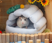 小動物用ハウス ペットベッド ハムスター クッション ペット用 小動物用 デグー ハリネズミ ケージ用 寝床 モルモット あったか かわいい ふわふわ 春 冬 秋