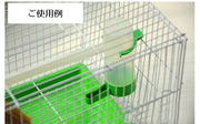 自動給餌器 自動給水器 フィーダー 2個セット 鳥 小鳥 文鳥 インコ ペット用品 グリーン ケージ 固定 バードフードフィーダー