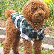 ペット用シャツ ペット用トップス 小型犬 中型犬 猫 ネコ ペットウェア ペット服 犬服 ドッグウェア ペットグッズ ペット用品 半袖 襟付き 前開き スナップボタン 総柄 チェック ブルー レッド シンプル カジュアル かわいい キュート 春 夏