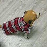 ペット用シャツ ペット用トップス 小型犬 中型犬 猫 ネコ ペットウェア ペット服 犬服 ドッグウェア ペットグッズ ペット用品 半袖 襟付き 前開き スナップボタン 総柄 チェック ブルー レッド シンプル カジュアル かわいい キュート 春 夏