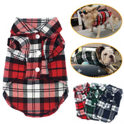 ペット用シャツ ペット用トップス 小型犬 中型犬 猫 ネコ ペットウェア ペット服 犬服 ドッグウェア ペットグッズ ペット用品 半袖 襟付き 前開き スナップボタン 総柄 チェック ブルー レッド シンプル カジュアル かわいい キュート 春 夏