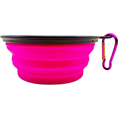 ペット用食器 フードボウル フック付き 折り畳み式 餌入れ 水入れ パープル バリエーション画像