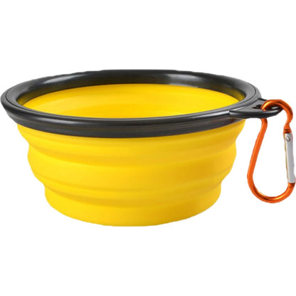 ペット用食器 フードボウル フック付き 折り畳み式 餌入れ 水入れ イエロー バリエーション画像