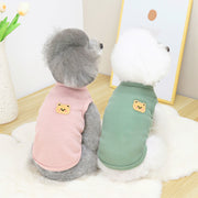 ドッグウェア タンクトップ 犬服 洋服 3枚セット ペット用品 ペットウェア 犬用 猫用 小型犬 ノースリーブ クマ ワッフル生地 おしゃれ 可愛い カジュアル シンプル お散歩 おでかけ ペットグッズ いぬ イヌ ねこ ネコ