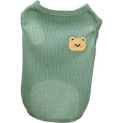 ドッグウェア タンクトップ 犬服 洋服 ペット用品 ペットウェア 犬用 猫用 小型犬 ノースリーブ クマ ワッフル生地 おしゃれ 可愛い カジュアル シンプル お散歩 おでかけ ペットグッズ いぬ イヌ ねこ ネコ