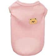 ドッグウェア タンクトップ 犬服 洋服 ペット用品 ペットウェア 犬用 猫用 小型犬 ノースリーブ クマ ワッフル生地 おしゃれ 可愛い カジュアル シンプル お散歩 おでかけ ペットグッズ いぬ イヌ ねこ ネコ