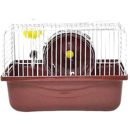 小動物用ケージ ケージセット 給水器 食器 回し車 4点セット ブラウン バリエーション画像