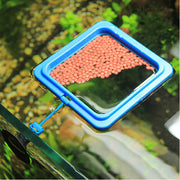 餌拡散防止リング フィーダーカップ 給餌器 魚用エサ皿 水槽 飼育用 吸盤付き エサやり 汚さない 円形 ラウンド 正方形 四角