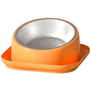 ペット用食器 フードボウル ウォーターボウル エサ入れ 餌入れ 水入れ 保温効果 ペット用品 ペットグッズ 犬用 猫用 イヌ ネコ 斜め 角度付き 食べやすい こぼれにくい 丸型 サークル 取り外し可 水洗い可 シンプル かわいい 白 黄 橙