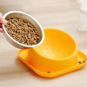 ペット用食器 フードボウル ウォーターボウル エサ入れ 餌入れ 水入れ 保温効果 ペット用品 ペットグッズ 犬用 猫用 イヌ ネコ 斜め 角度付き 食べやすい こぼれにくい 丸型 サークル 取り外し可 水洗い可 シンプル かわいい 白 黄 橙