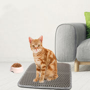 猫用砂取マット 猫砂マット トイレマット 飛び散り防止 拡散防止 散らかし防止 ペット用品 大きめ ネコ ねこ ペットマット メッシュ 足砂取り 防水 スクエア 四角 シンプル キャットグッズ