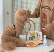 ドッグウェア ペットウェア トレーナー 犬服 猫服 犬用 猫用 小型犬 ペット用品 袖あり くま柄 熊柄 ベア柄 可愛い おしゃれ カジュアル いぬ イヌ ねこ ネコ