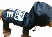 ペットウェア ペットレインコート 犬用 犬服 ペット用品 ドッグウェア アウター カッパ つなぎ カバーオール 袖あり 防水 柄物 お散歩 お出かけ 可愛い