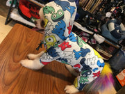 ペットウェア ペットレインコート 犬用 犬服 ペット用品 ドッグウェア アウター カッパ つなぎ カバーオール 袖あり 防水 柄物 お散歩 お出かけ 可愛い