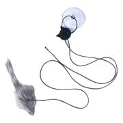 猫用おもちゃ 猫じゃらし ネズミ ねずみ 鼠 ペットトイ ペット用品 運動不足解消 ストレス解消 一人遊び マウス キャット 吊り下げ 伸縮 揺れる ブラブラ 伸びる フック 吸盤 小動物 遊ぶ