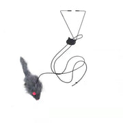 猫用おもちゃ 猫じゃらし ネズミ ねずみ 鼠 ペットトイ ペット用品 運動不足解消 ストレス解消 一人遊び マウス キャット 吊り下げ 伸縮 揺れる ブラブラ 伸びる フック 吸盤 小動物 遊ぶ