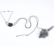 猫用おもちゃ 猫じゃらし ネズミ ねずみ 鼠 ペットトイ ペット用品 運動不足解消 ストレス解消 一人遊び マウス キャット 吊り下げ 伸縮 揺れる ブラブラ 伸びる フック 吸盤 小動物 遊ぶ