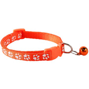 首輪 ペット用 単品 カラー 犬 猫 小型犬 いぬ ねこ くびわ ペット用品 軽い 軽量 肉球 カラバリ豊富 鈴付き ワンタッチバックル