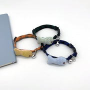 猫用首輪 カラー 鈴付き ネコ用 セーフティバックル 長さ調節可能 ペット用品 マスコット サカナ チェック柄 チョーカー 首飾り 可愛い おしゃれ ペットグッズ