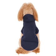 ペットウェア パーカー プルオーバー 犬服 猫服 洋服 ドッグウェア キャットウェア 袖あり 春 秋 冬 防寒 あったか 秋冬 暖かい 無地 単色 シンプル お洒落 可愛い ペット服  背中ポケット 小型犬 中型犬