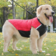 ドッグウェア ペットウェア 犬用 中型犬 大型犬 キルティングベスト 腹部ベルト 厚手 袖なし 反射テープ 防寒 お散歩 お出かけ 旅行