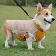ドッグウェア ペットウェア 犬用 小型犬 中型犬 キルティングベスト 腹部ベルト 厚手 袖なし 反射テープ 防寒 お散歩 お出かけ 旅行