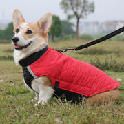 ドッグウェア ペットウェア 犬用 小型犬 中型犬 キルティングベスト 腹部ベルト 厚手 袖なし 反射テープ 防寒 お散歩 お出かけ 旅行