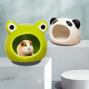小動物用ハウス ペット用品 ペットグッズ ハムスター お家 隠れ家 陶器 寝床 アニマル型 動物 かわいい おしゃれ トラ ブタ ネズミ カエル パンダ