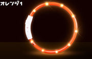 首輪 光る 小型犬 中型犬 大型犬 猫 ペット用品 LEDライト USB充電式 軽量 防水 サイズ調整可 散歩 夜間 安全 USBケーブル付 リチウム