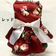 ドッグウエア ペット ペットウエア ワンピース ドレス ホワイト レッド グリーン リボン レース 花柄 ノースリーブ